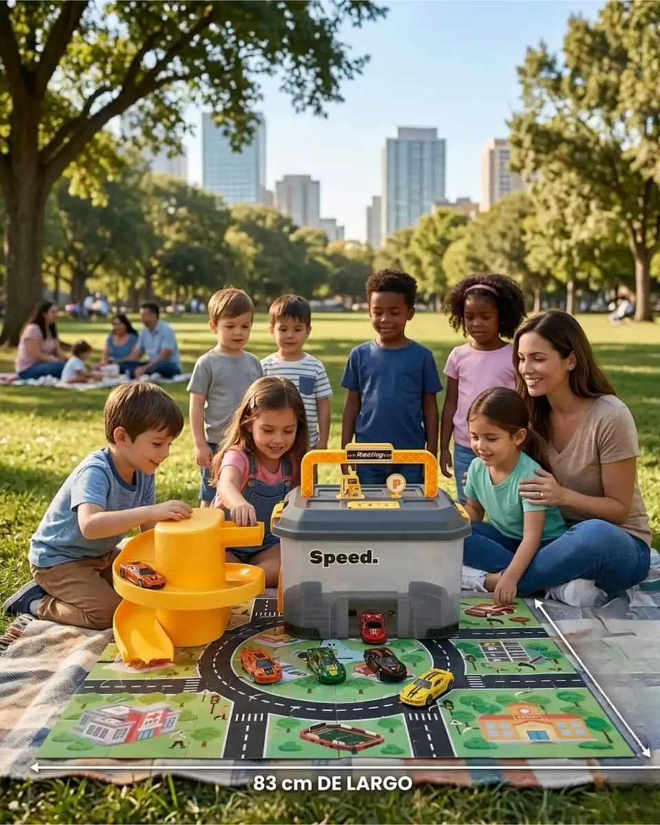 Juguete Maleta Pista Garaje de Autos Infantil 1