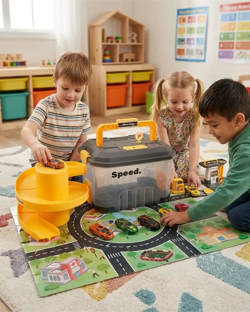 Juguete Maleta Pista Garaje de Autos Infantil 2