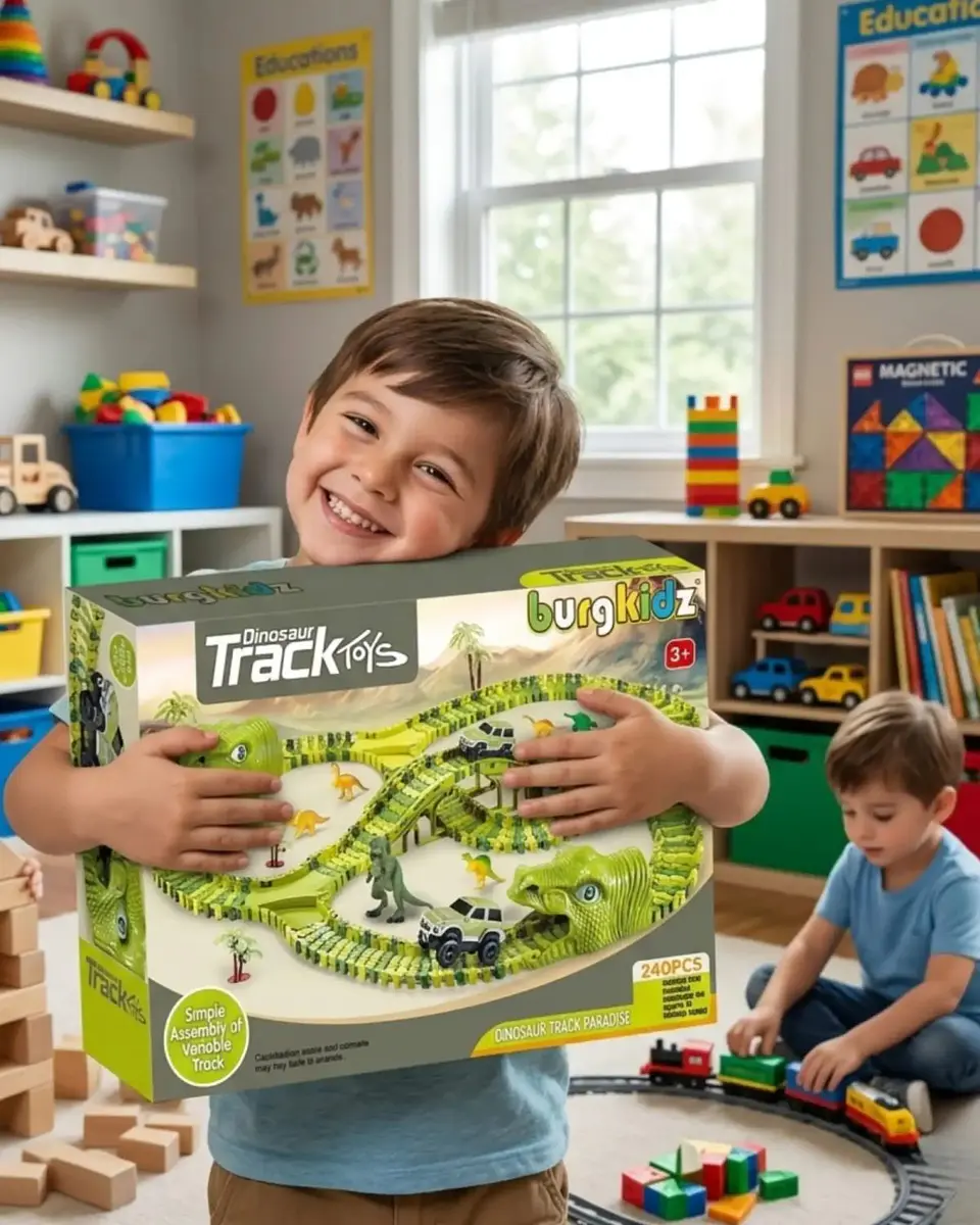 Pista de Carreras Mundo Dinosaurio Flexible 240 Pzs 5