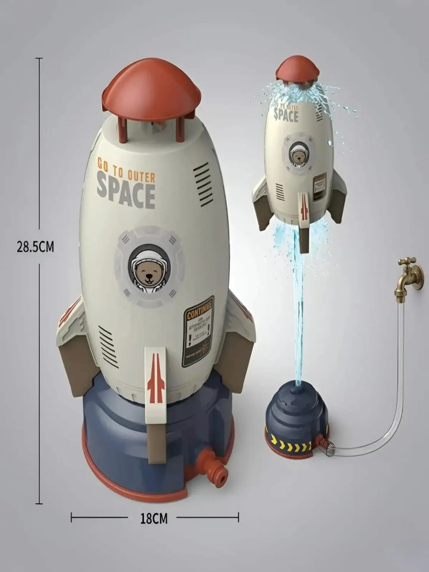 Cohete Aspersor de Agua Espacial - Diversión al Aire Libre 3