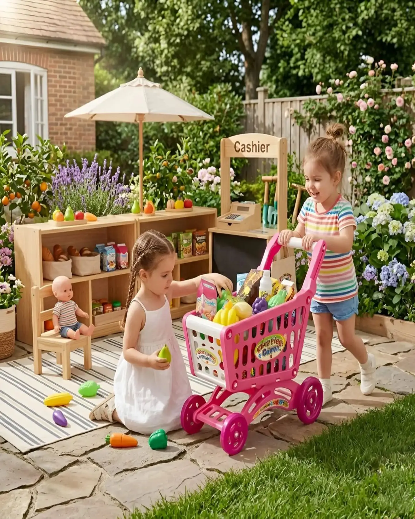 Carrito de Supermercado de Juguete con Accesorios Infantil 1