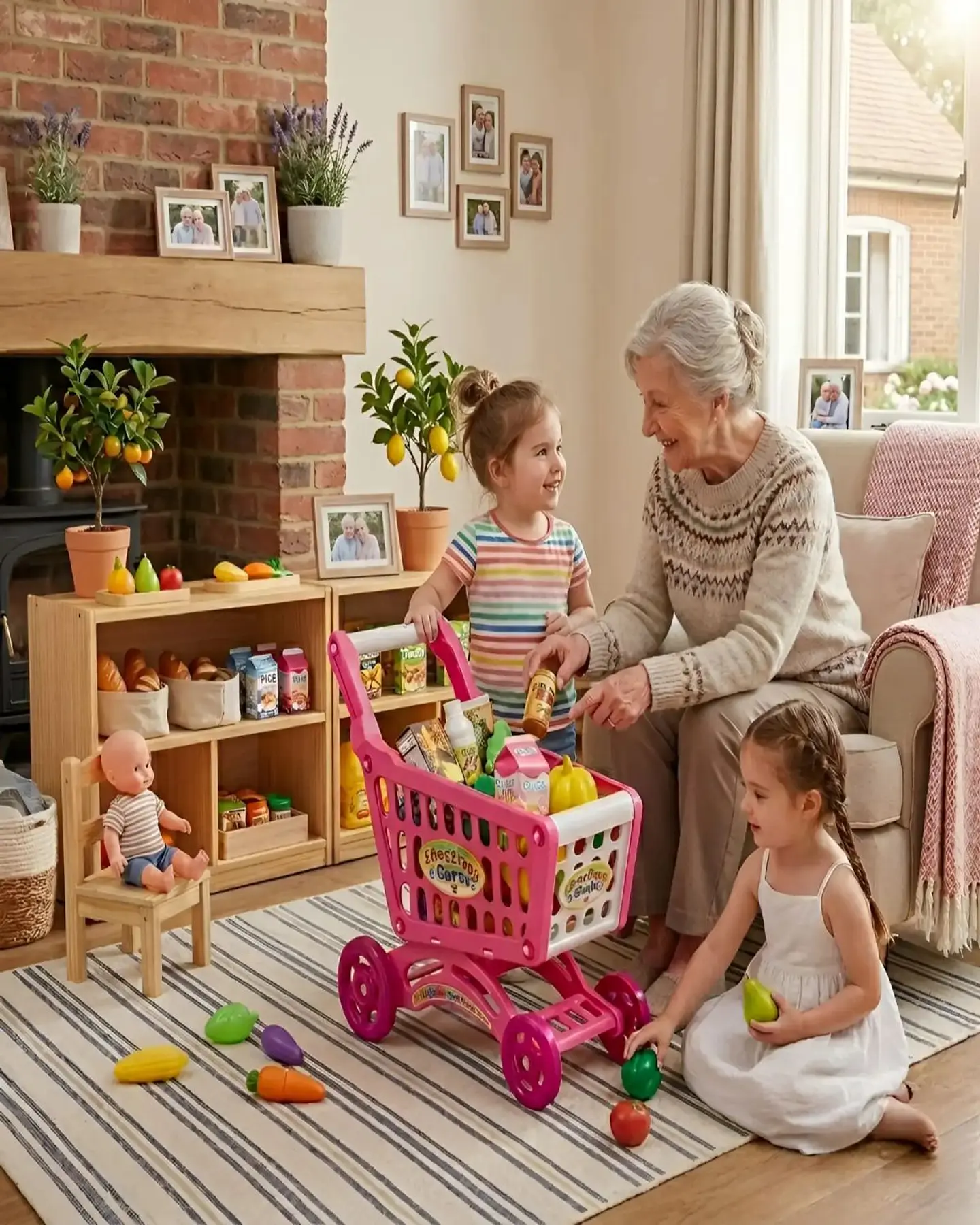 Carrito de Supermercado de Juguete con Accesorios Infantil 6
