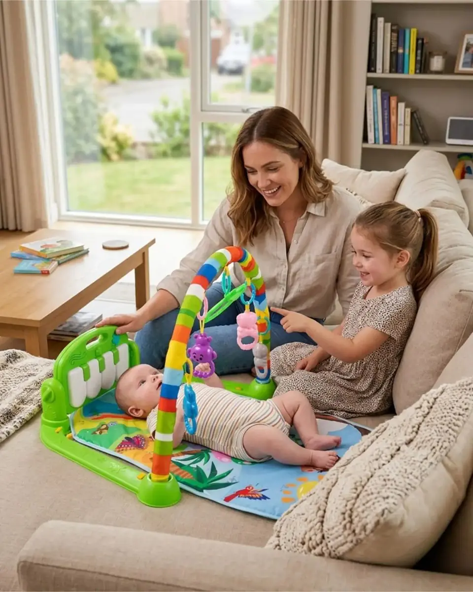 Gimnasio Y Piano Musical Multifuncional Para Bebes Verde 4