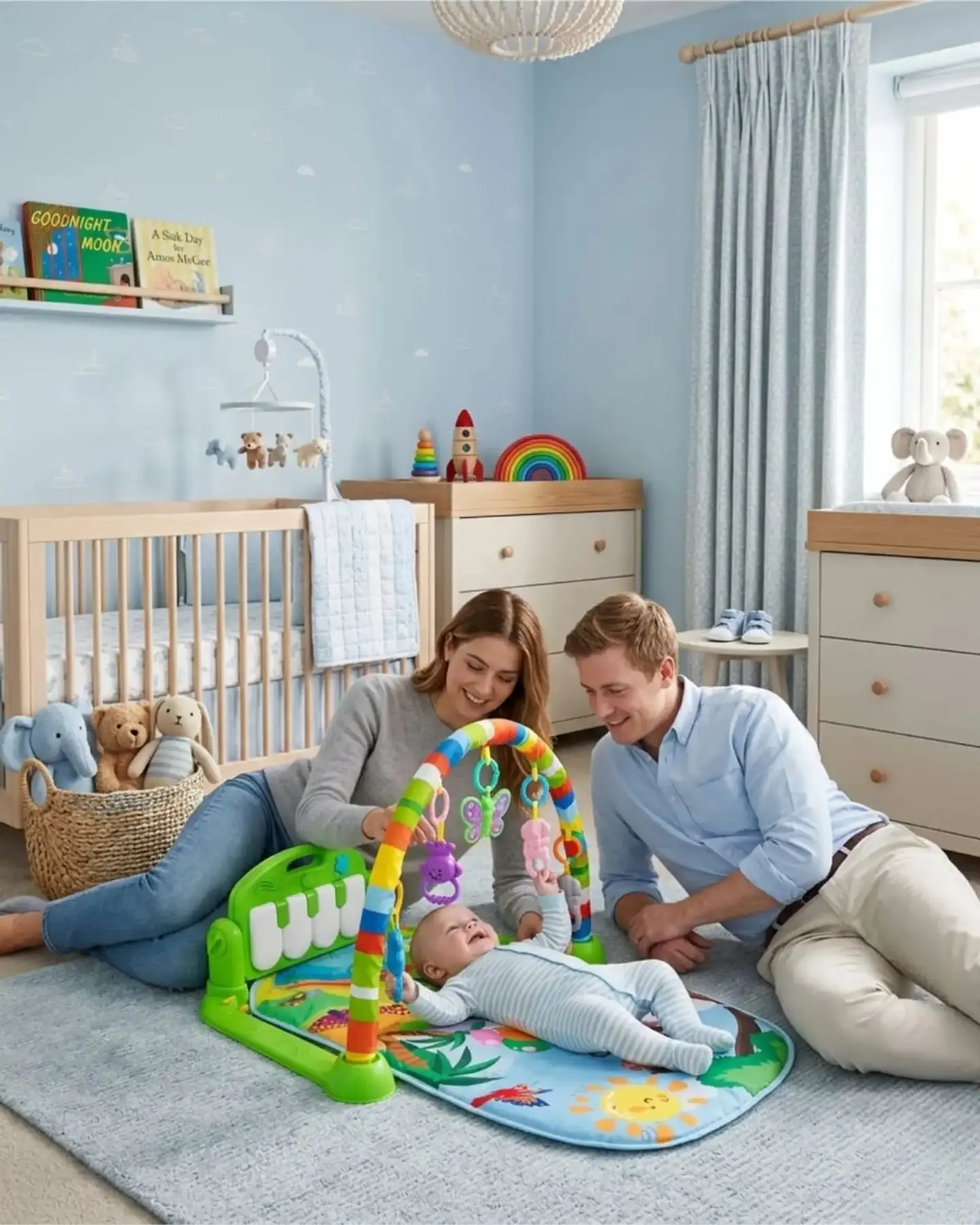 Gimnasio Y Piano Musical Multifuncional Para Bebes Verde 5