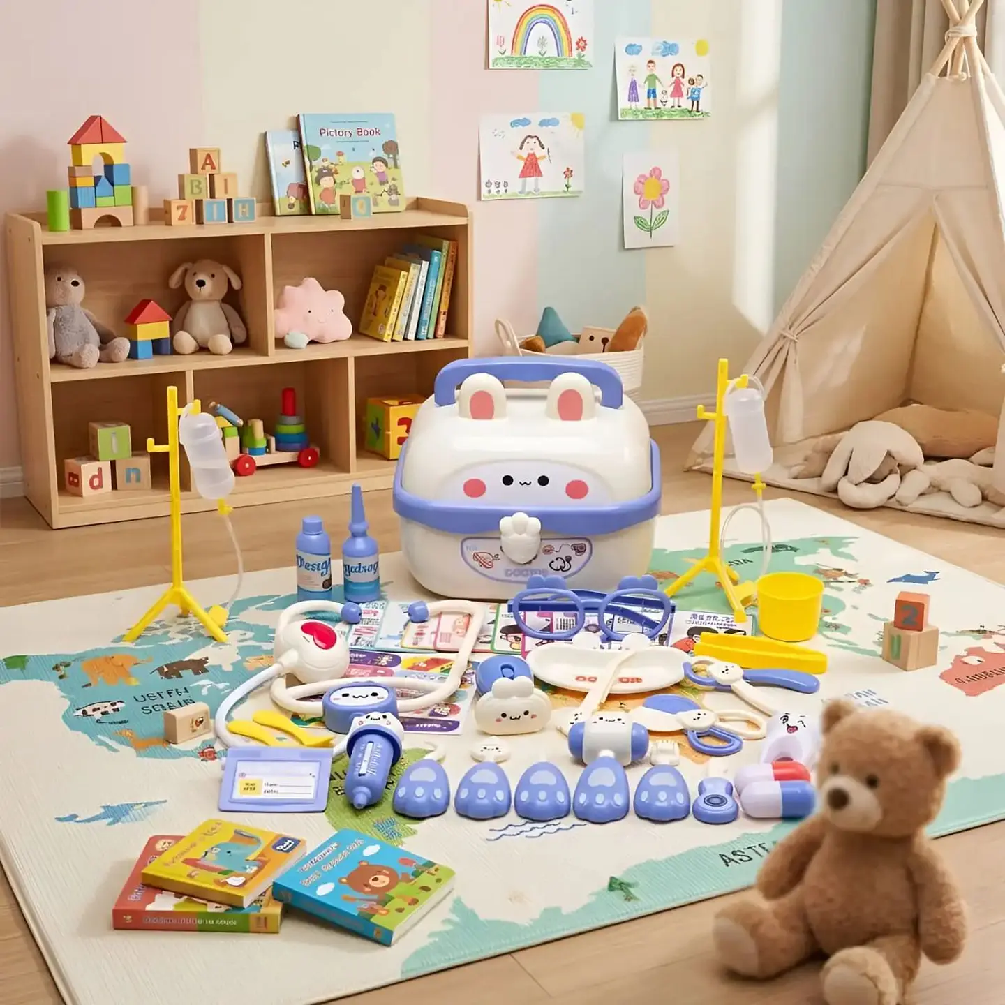 Set de Doctor y Dentista Infantil en Maleta Juego de Rol Educativo 1