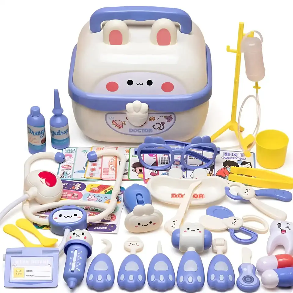 Set de Doctor y Dentista Infantil en Maleta Juego de Rol Educativo 5