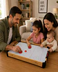 Mesa de Hockey de Aire Mini Air Hockey de Madera Juego Infantil - Miniatura 3
