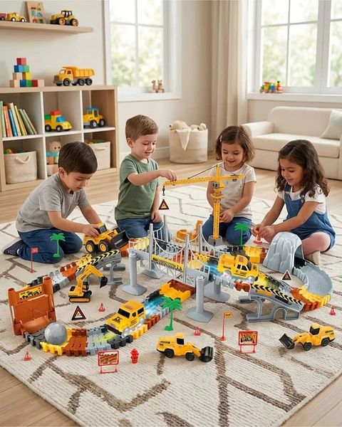 Pista De Construcción Ingeniería Infantil 177 Pcs
