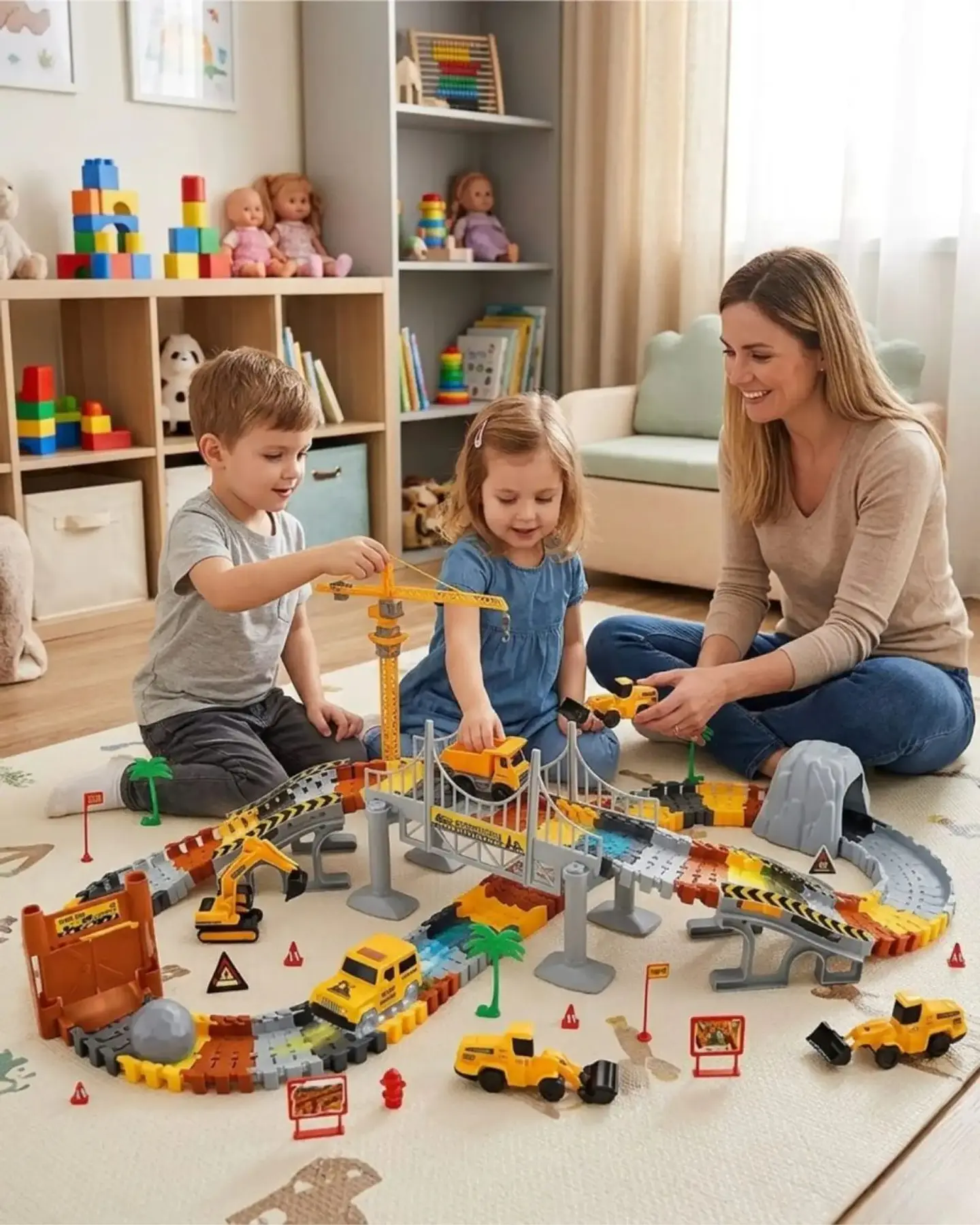Pista De Construcción Ingeniería Infantil 177 Pcs 3