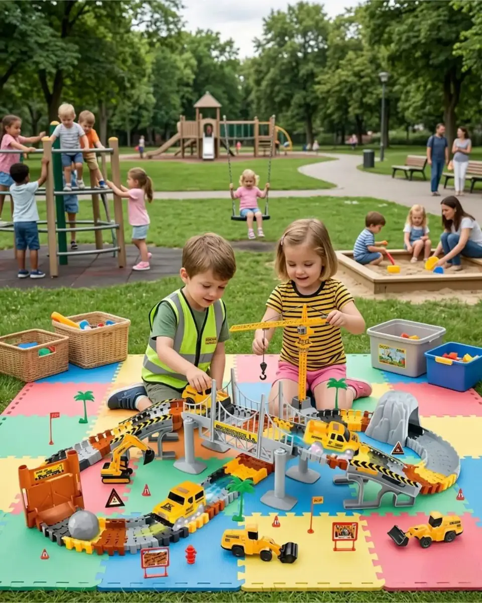 Pista De Construcción Ingeniería Infantil 177 Pcs 4