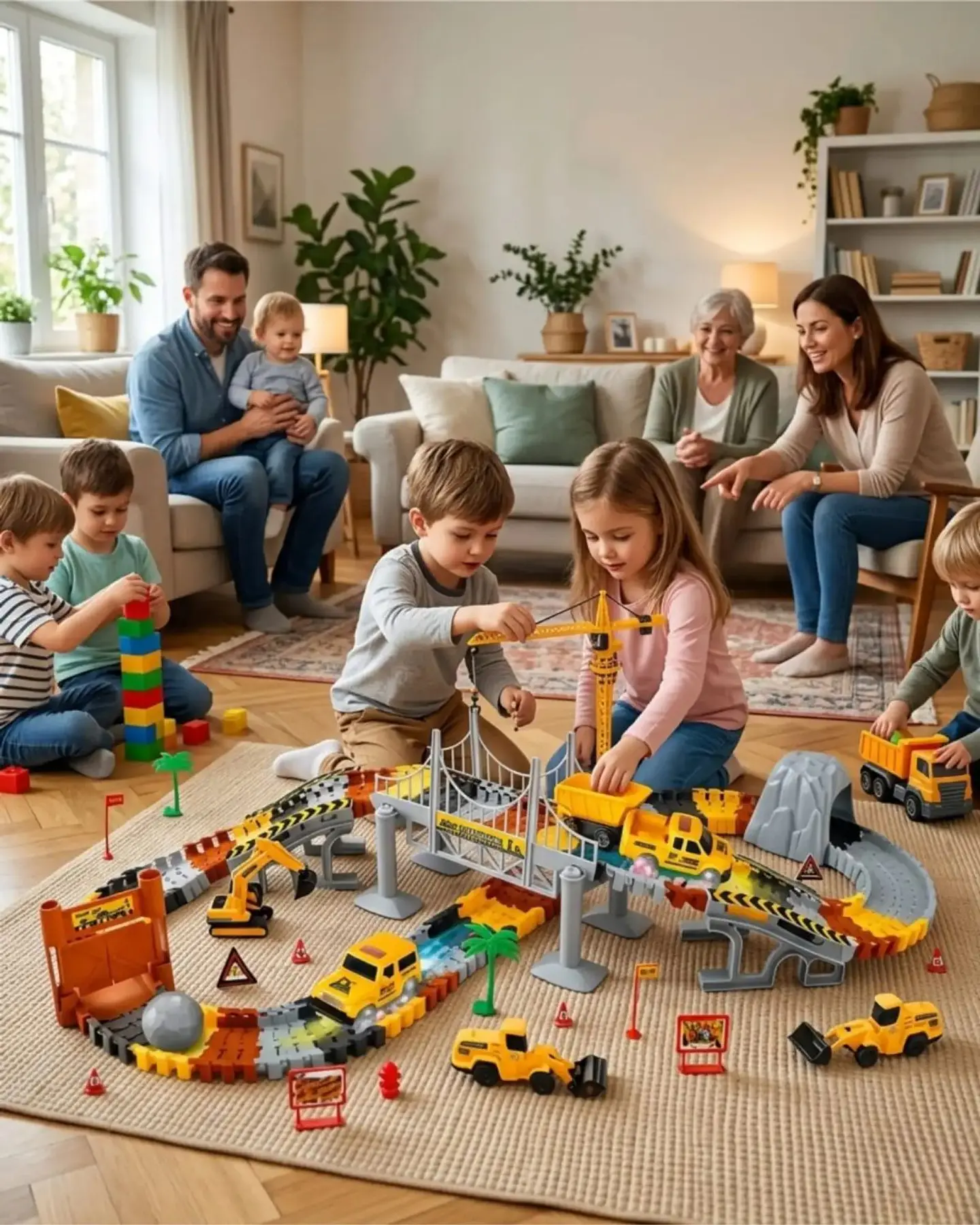 Pista De Construcción Ingeniería Infantil 177 Pcs 5