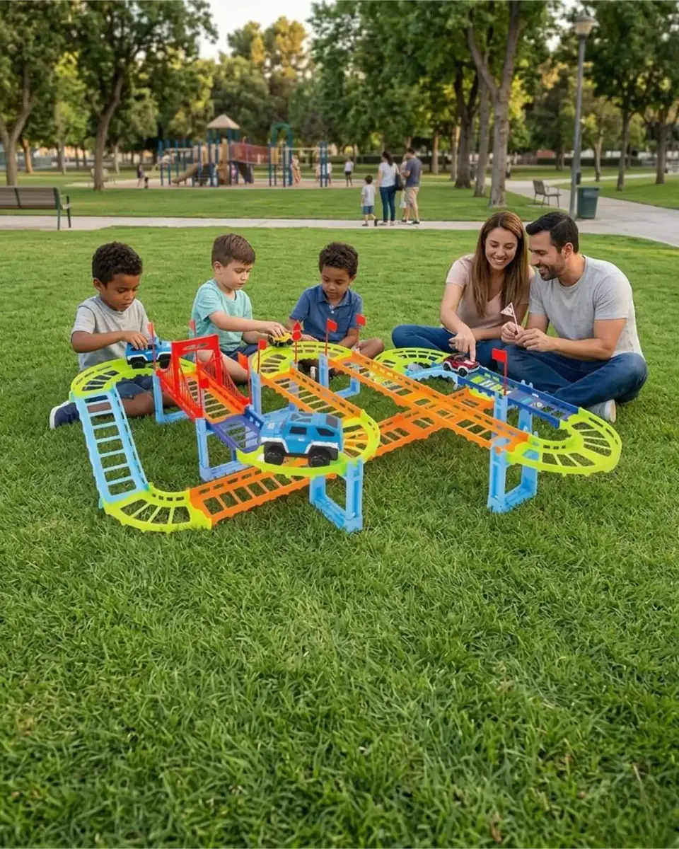 Pista De Autos Mágica Flexible Y Armable 52 Piezas 3