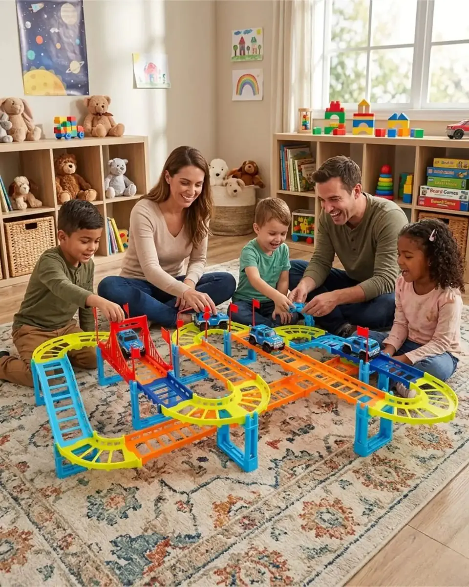 Pista De Autos Mágica Flexible Y Armable 52 Piezas 4