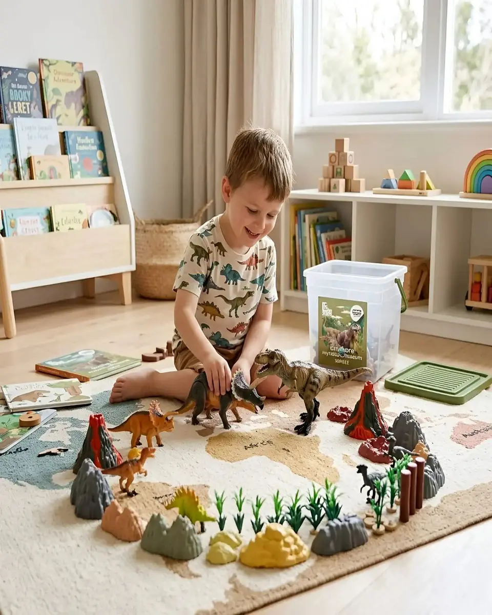Balde de Dinosaurios de Juguete Set 50 Piezas Didactico 2