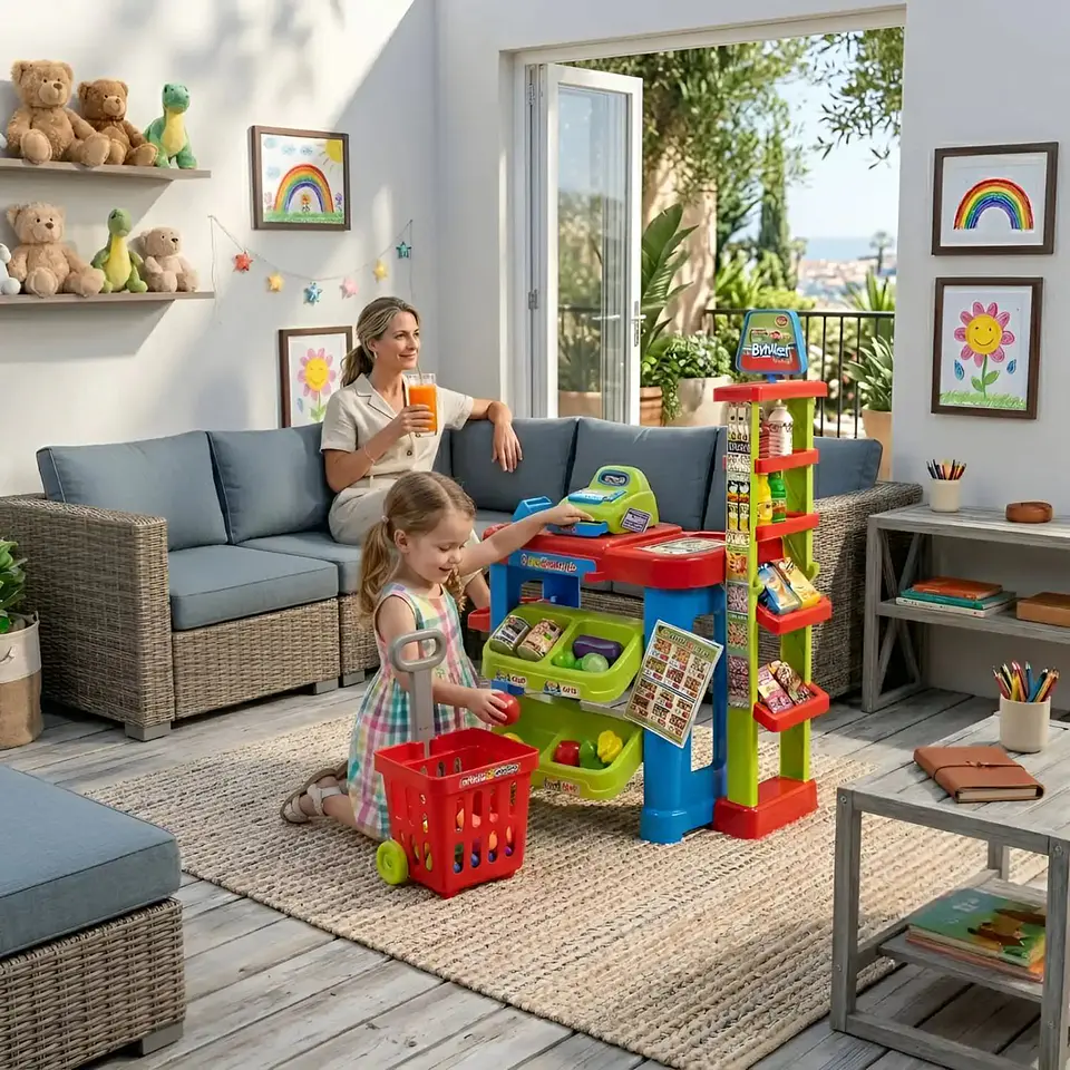 Juguete Set de Supermercado Infantil con Carrito y Accesorios 1