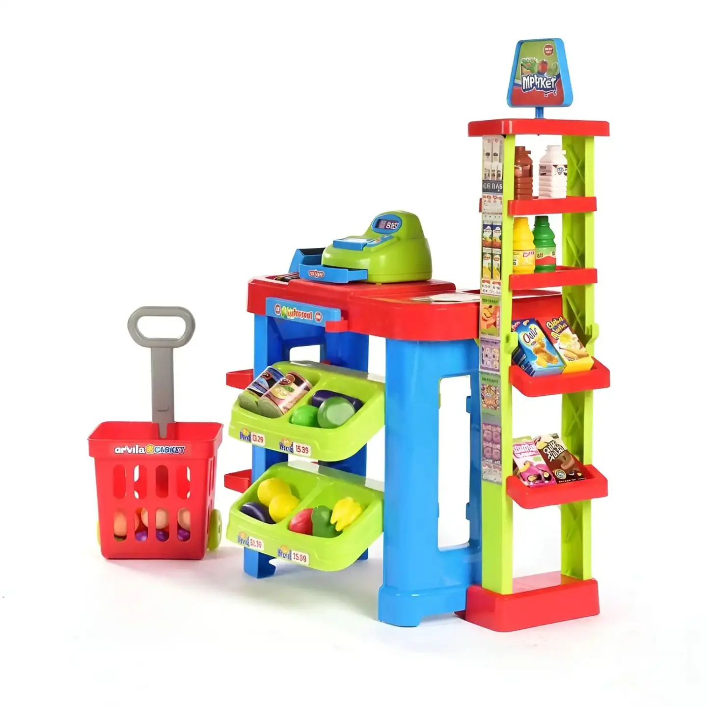 Juguete Set de Supermercado Infantil con Carrito y Accesorios 6