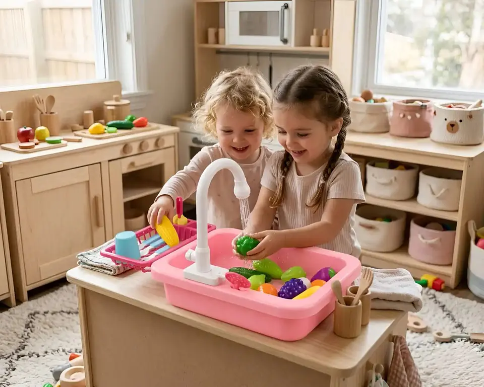 Lavaplatos de Juguete Little Chef Play Series ROSA 1