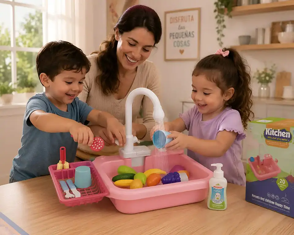 Lavaplatos de Juguete Little Chef Play Series ROSA 2