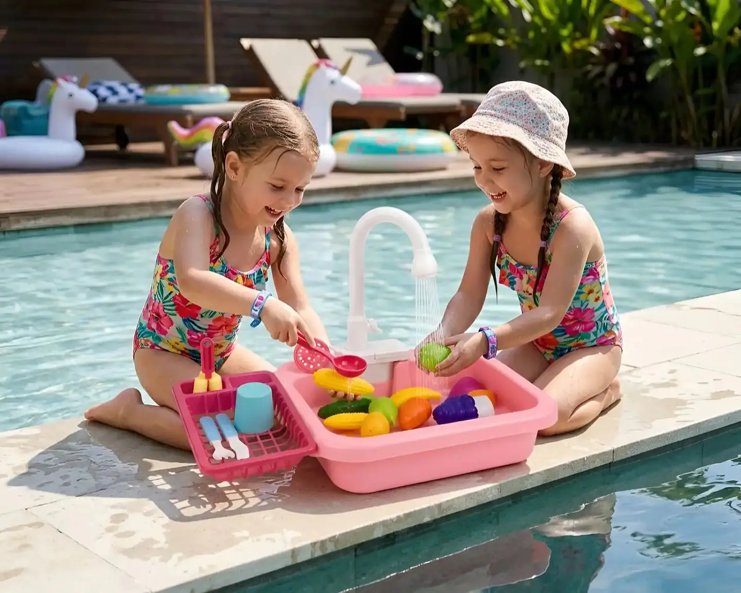 Lavaplatos de Juguete Little Chef Play Series ROSA 5