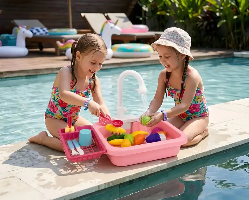 Lavaplatos de Juguete Little Chef Play Series ROSA 5