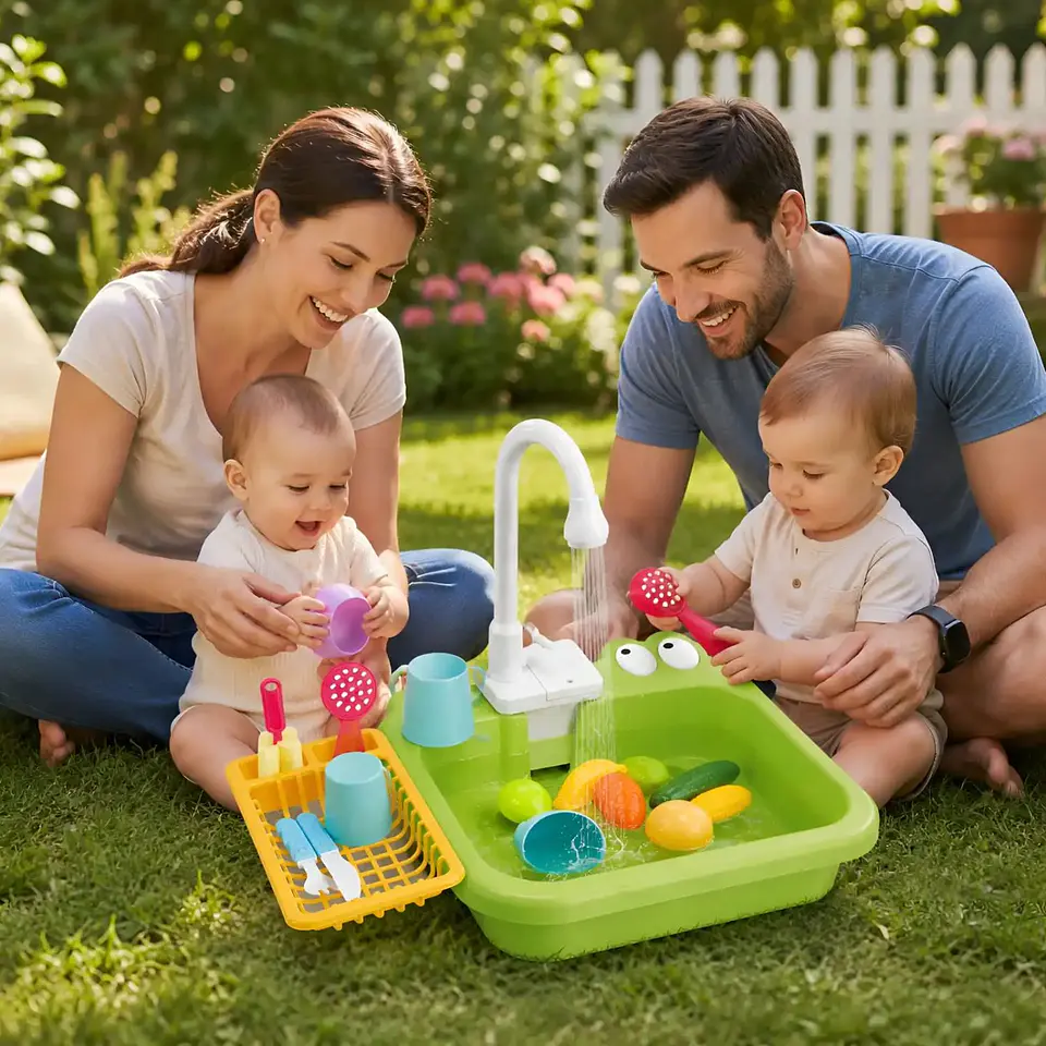 Lavaplatos de Juguete Little Chef Play Series VERDE 5