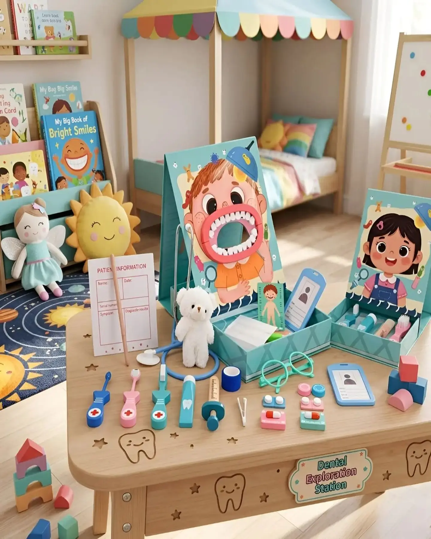 Set de Doctor y Dentista Didáctico de Madera para Niños 1