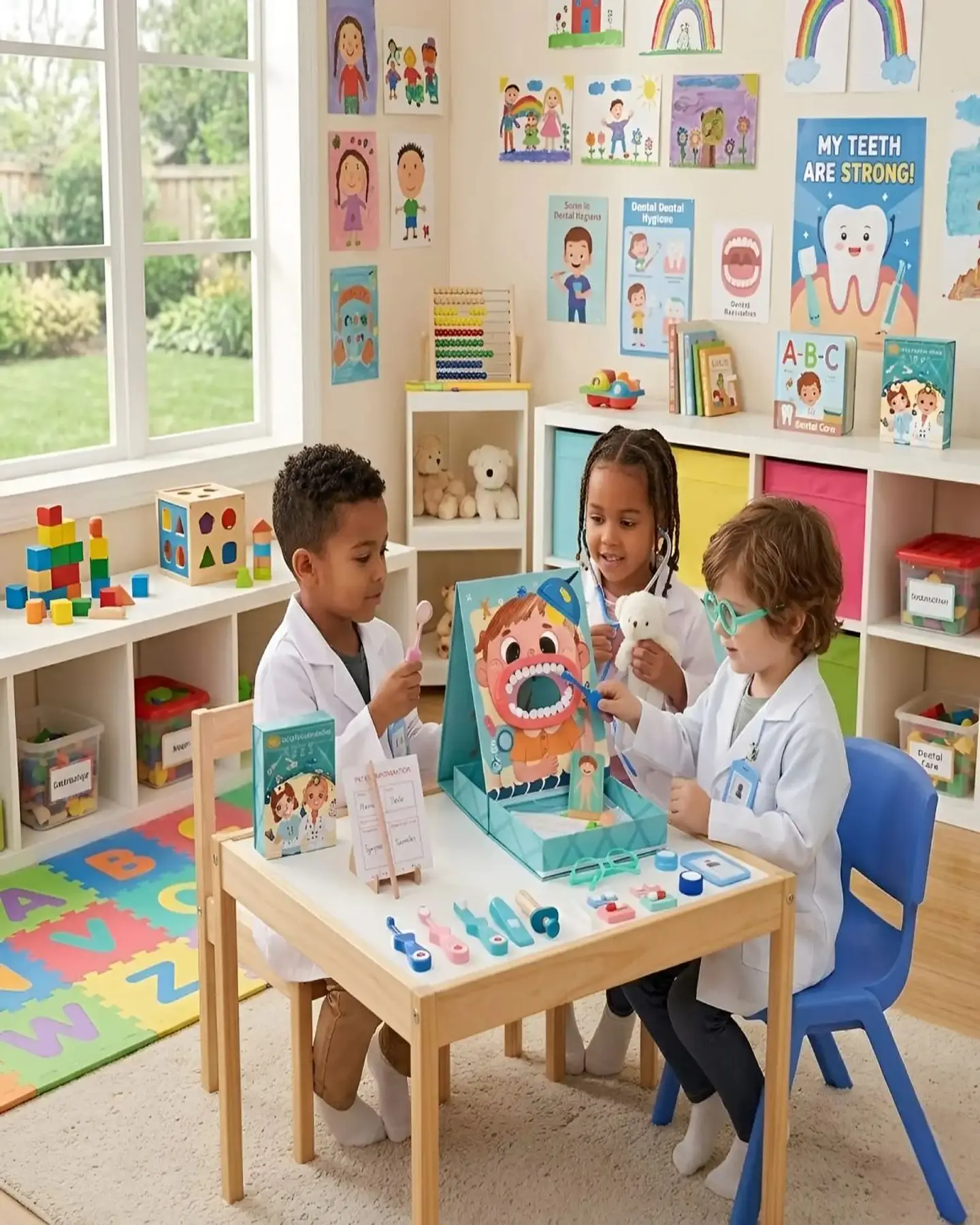Set de Doctor y Dentista Didáctico de Madera para Niños 4