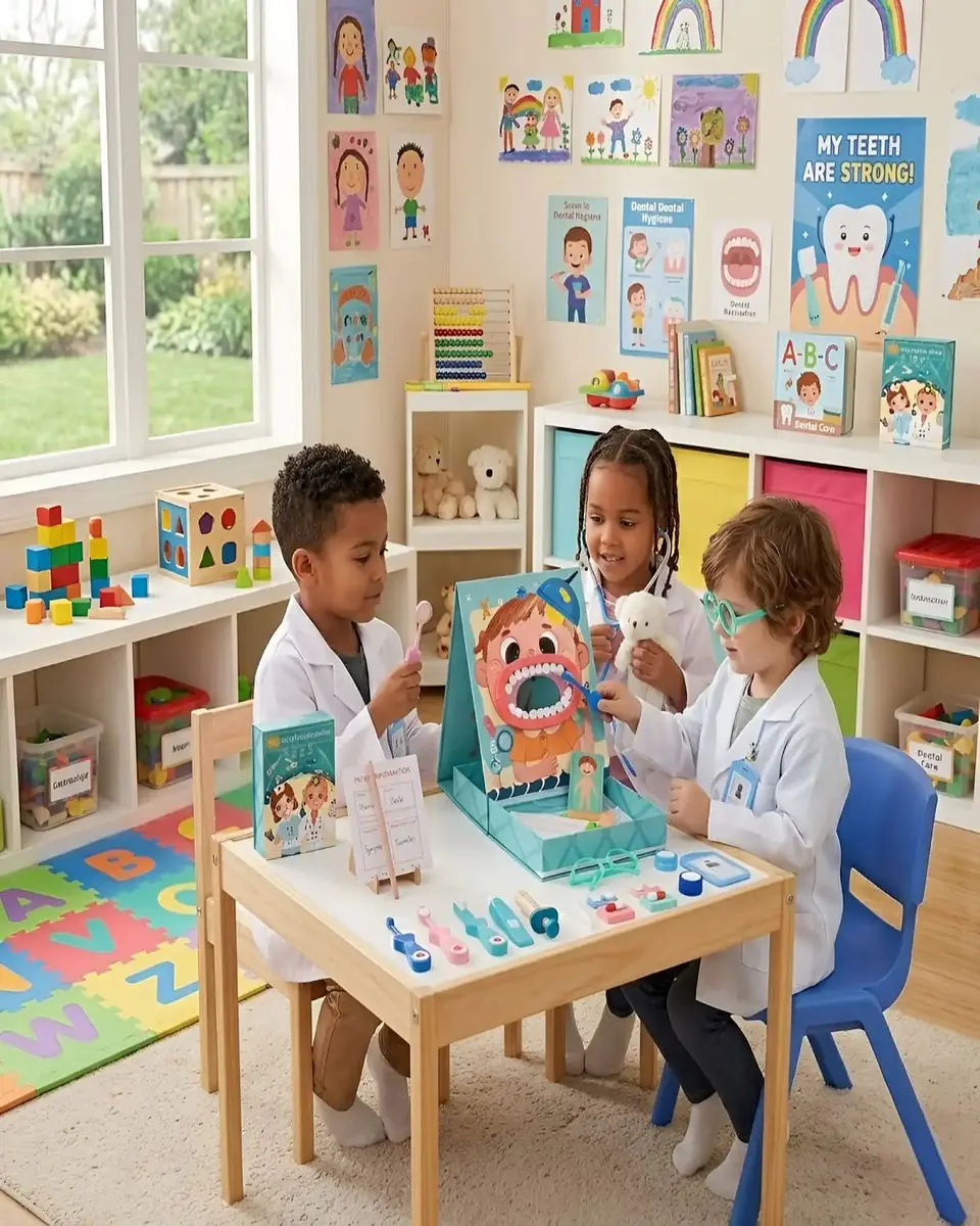 Set de Doctor y Dentista Didáctico de Madera para Niños 4