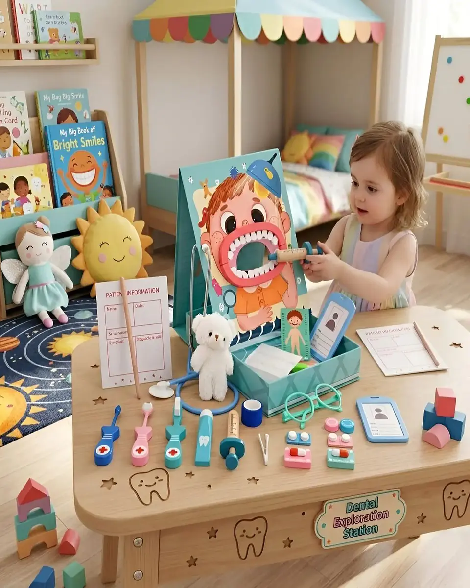 Set de Doctor y Dentista Didáctico de Madera para Niños 6