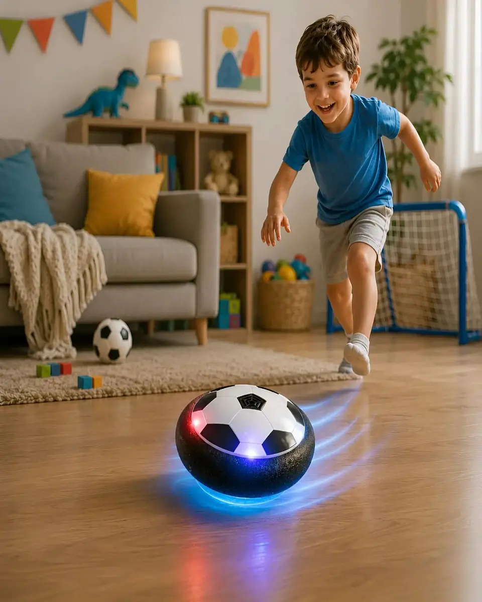Pelota Flotante De Futbol Con Luces Led Hover Ball Infantil 2