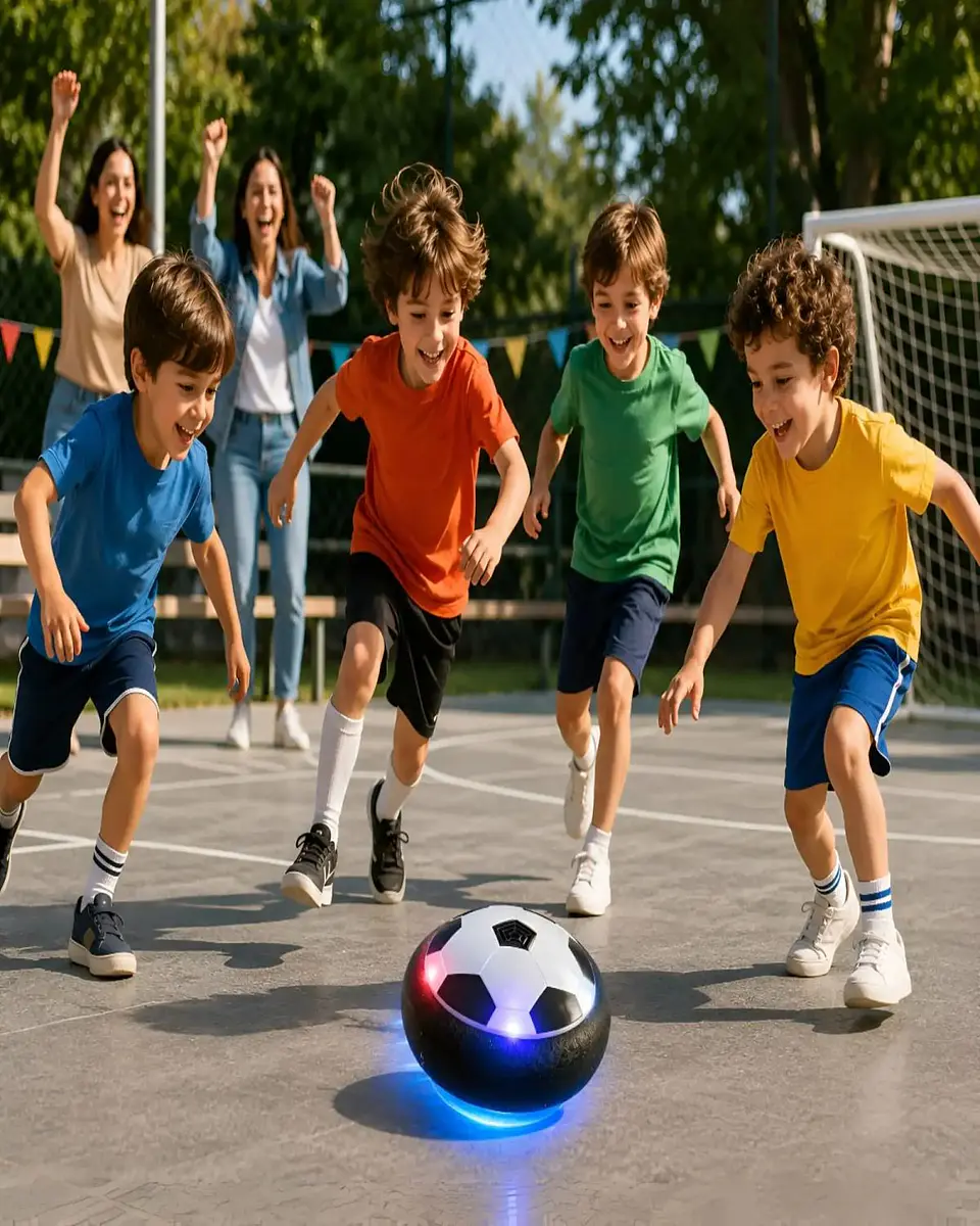 Pelota Flotante De Futbol Con Luces Led Hover Ball Infantil 3