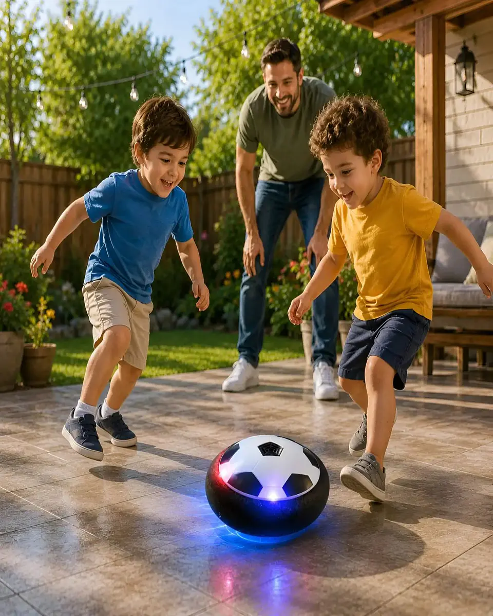 Pelota Flotante De Futbol Con Luces Led Hover Ball Infantil 4