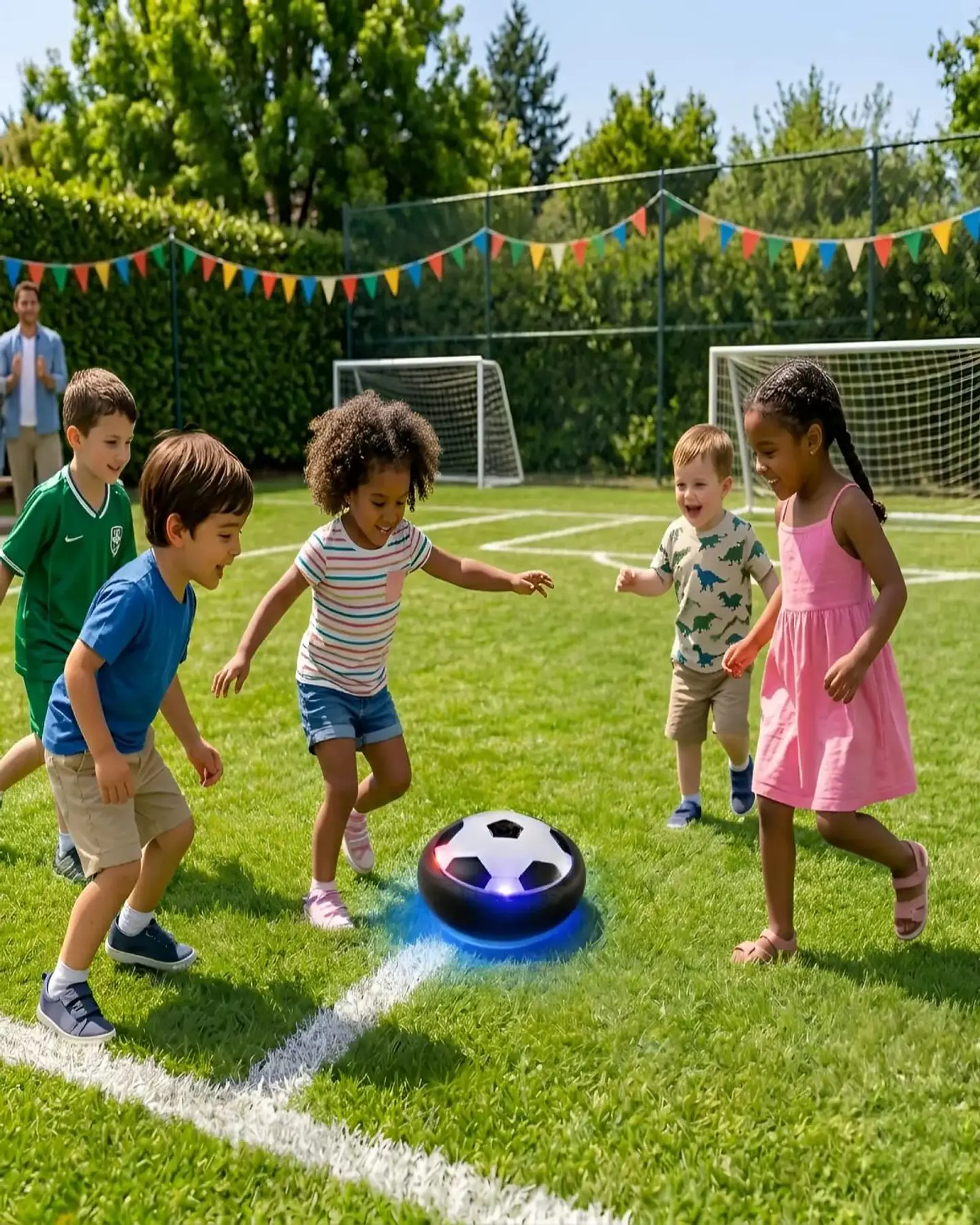 Pelota Flotante De Futbol Con Luces Led Hover Ball Infantil 5