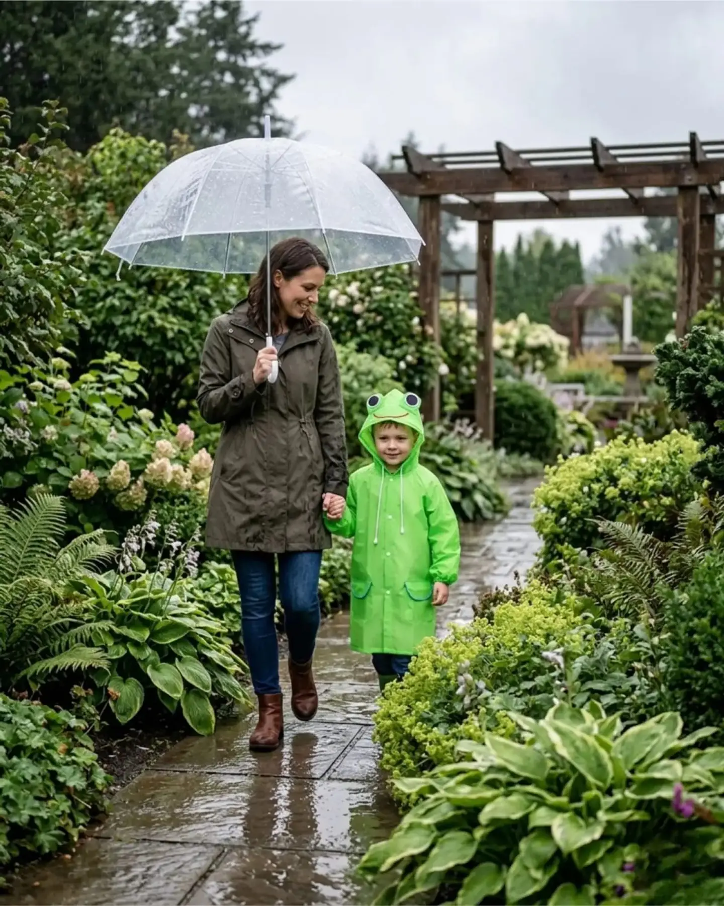 Set de 2 Capas Impermeables de Lluvia Infantil Para Niños 03 5