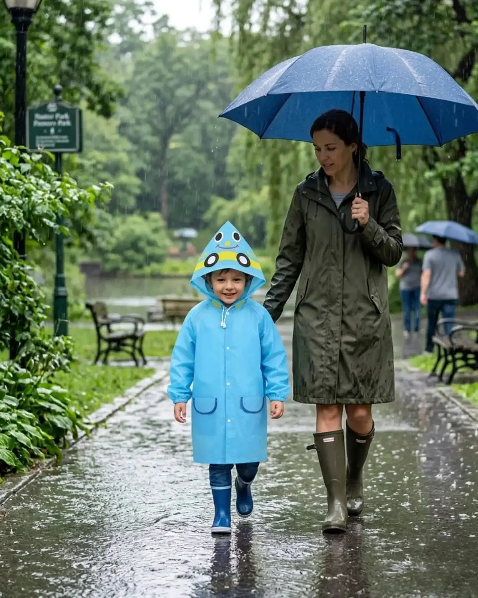 Set de 2 Capas Impermeables de Lluvia Infantil Para Niños 04 2