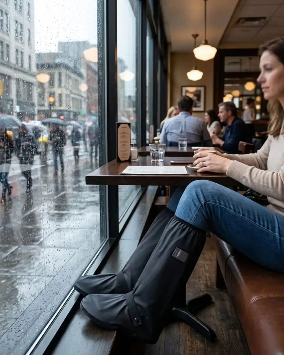 Protector De Calzado Impermeable Para Lluvia Talla L 1