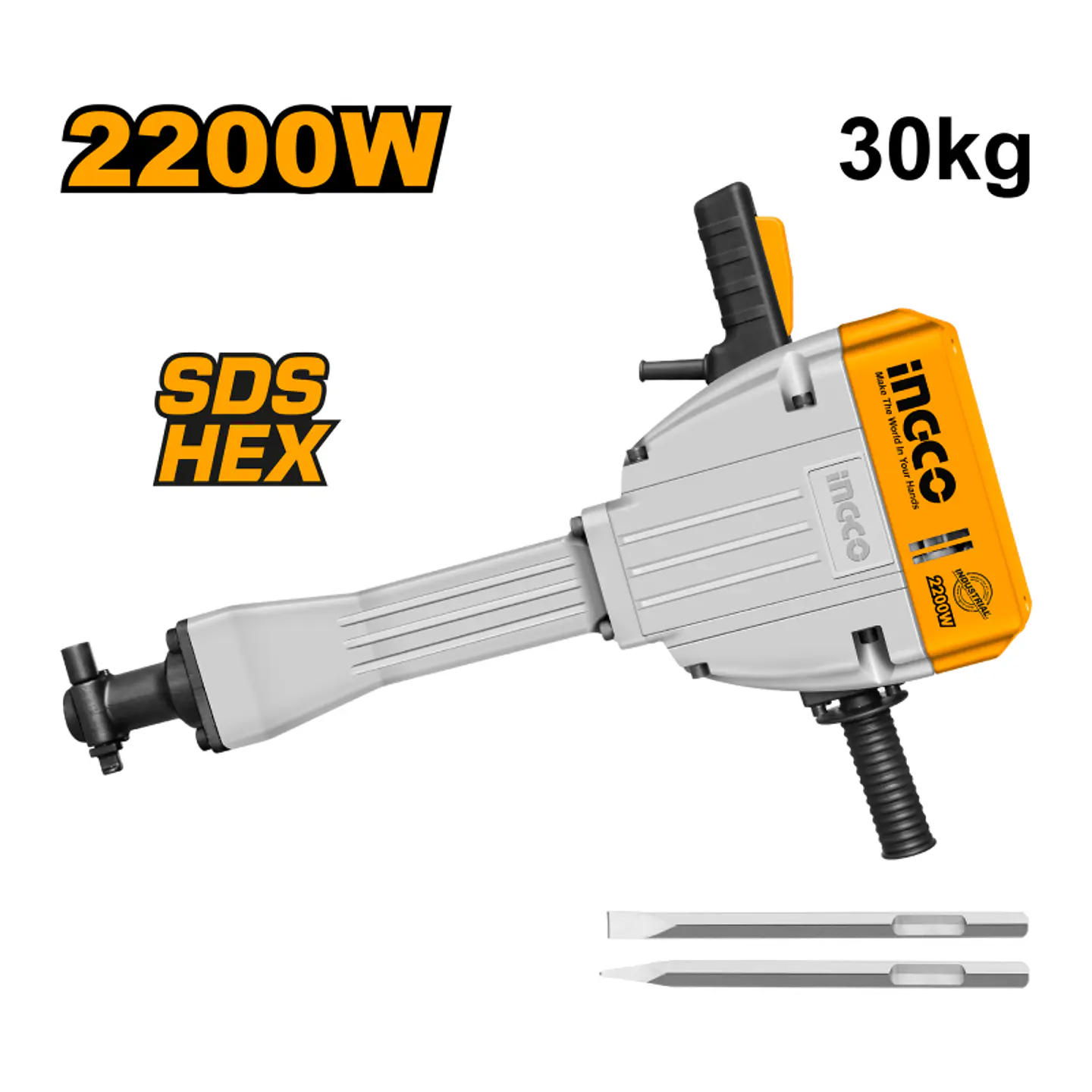 MARTILLO INGCO DEMOLEDOR 2200 WATTS PESO 30KG #PDB22001 1