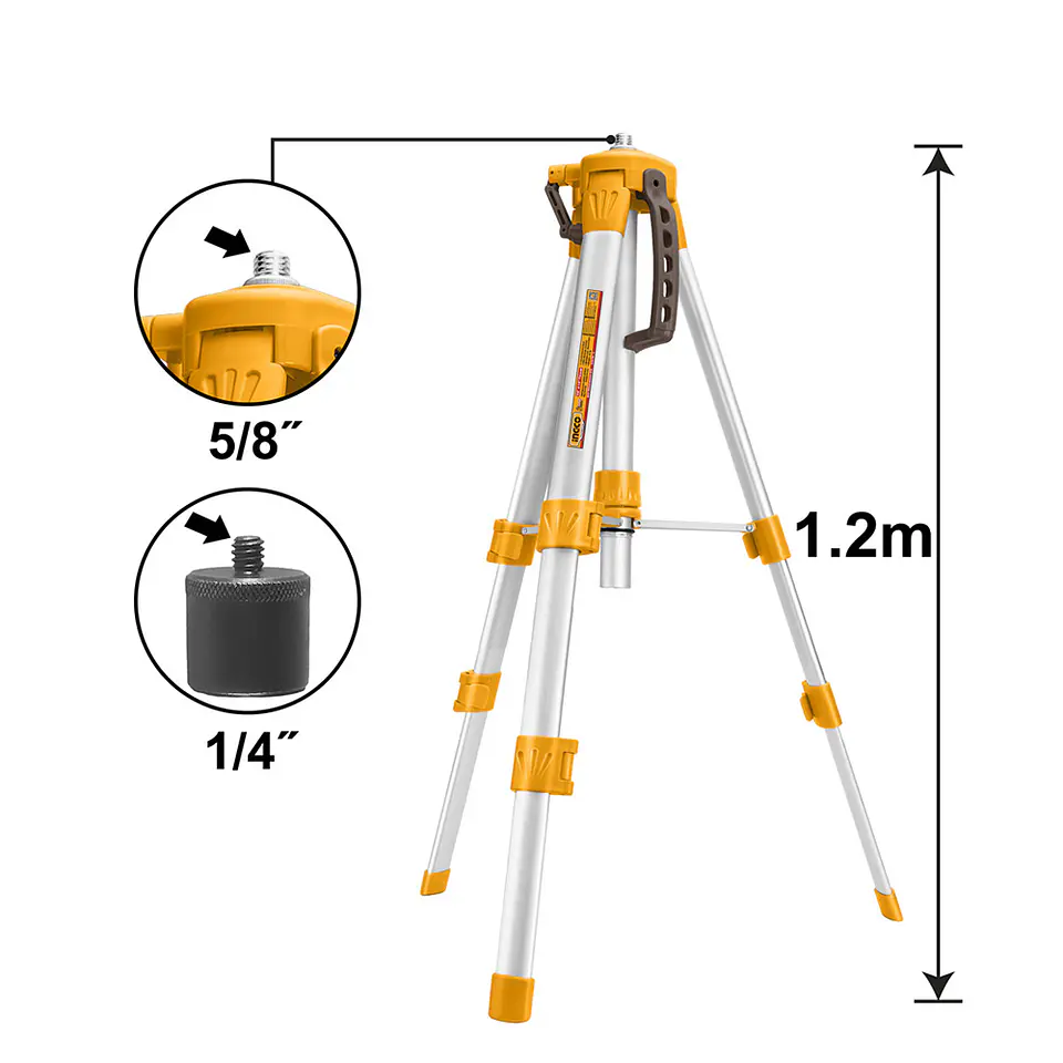TRIPODE PARA NIVEL LASER 1,2M INGCO HLLT01152 1