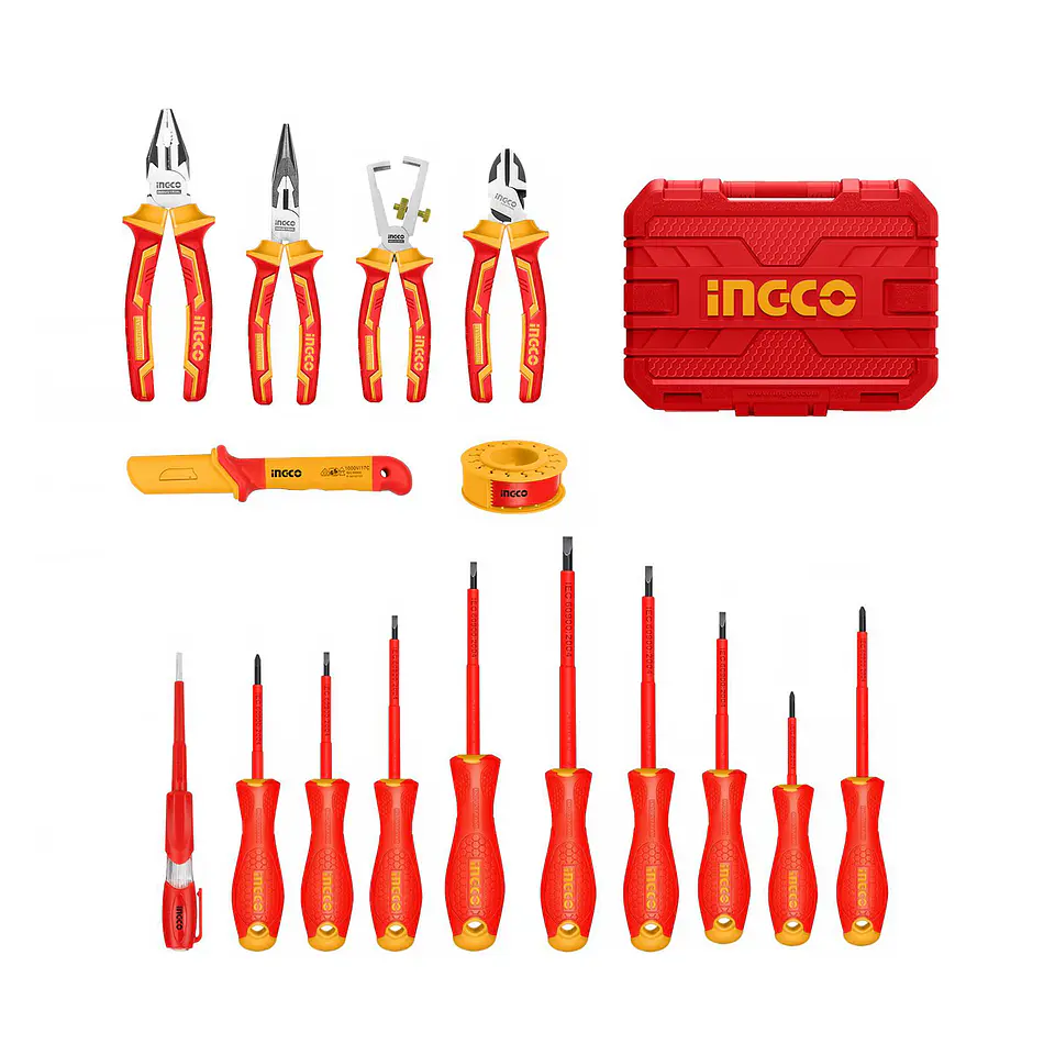 SET DE HERRAMIENTAS VDE INDUSTRIAL 16 PIEZAS INGCO HKITH1601 1