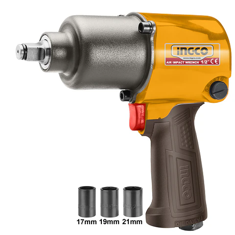 PISTOLA DE IMPACTO INDUSTRIAL NEUMATICA 1/2" 610NM INGCO AIW12562