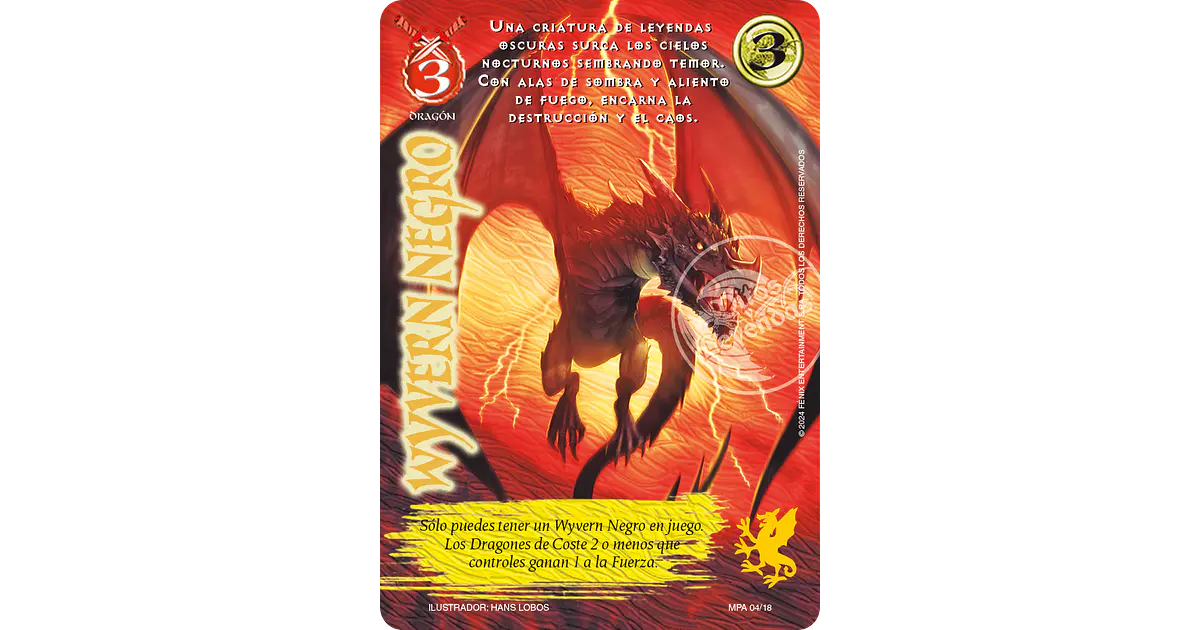 Wyvern Negro (MP2) - Singles Primera Era - Mitos y Leyendas