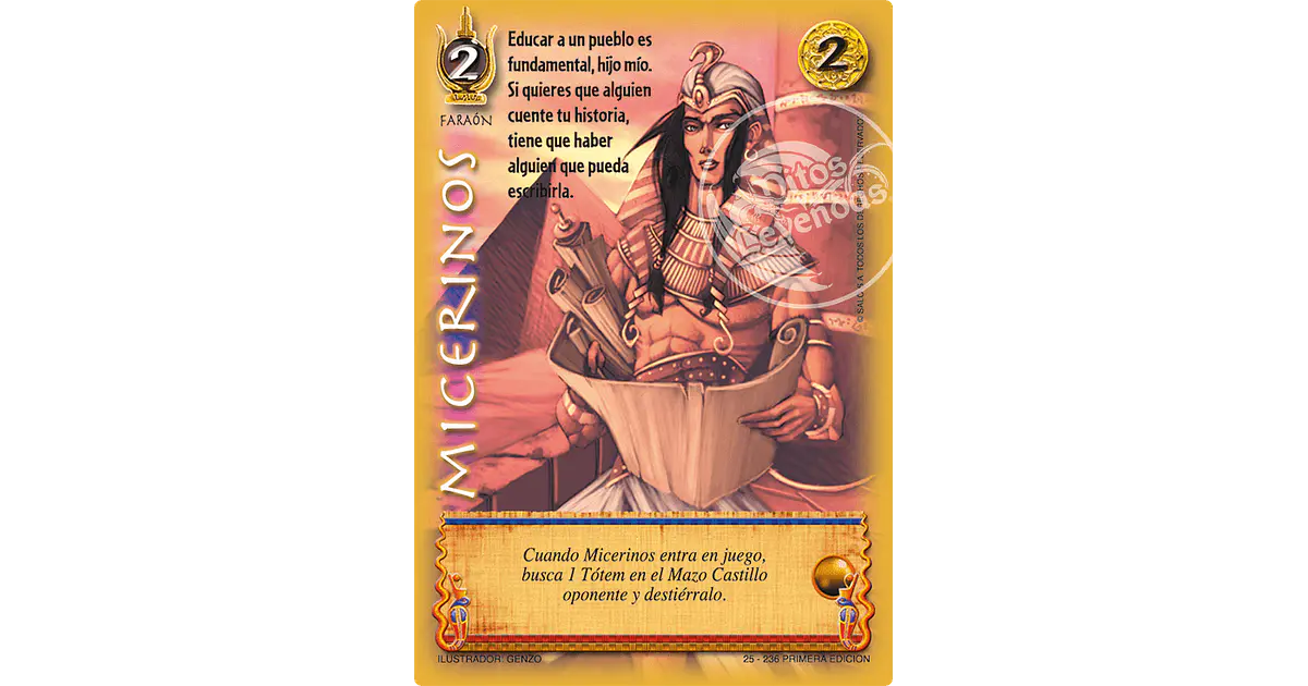 Micerinos - Singles Primer Bloque - Mitos y Leyendas