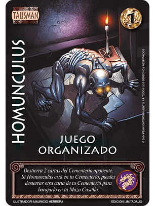Homunculus (Juego Organizado)