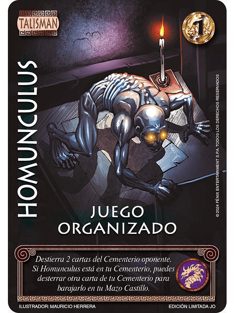 Homunculus (Juego Organizado) 1
