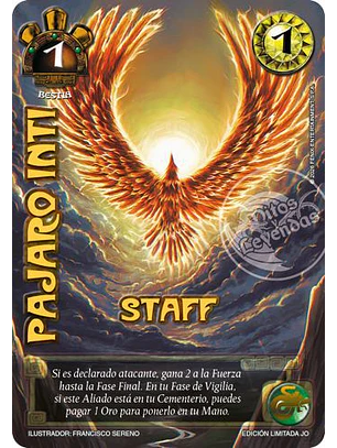 Pájaro Inti (Promocional - Staff)