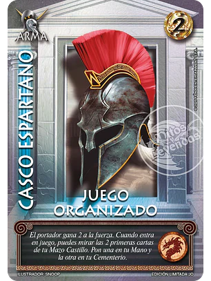 Casco Espartano (Juego Organizado)