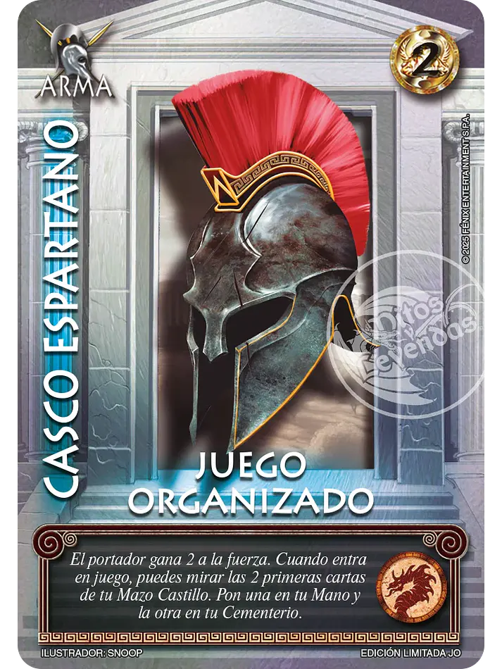 Casco Espartano (Juego Organizado) 1