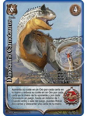 Dinosaurio Carnotaurus (LTD - Cortesana Foil)