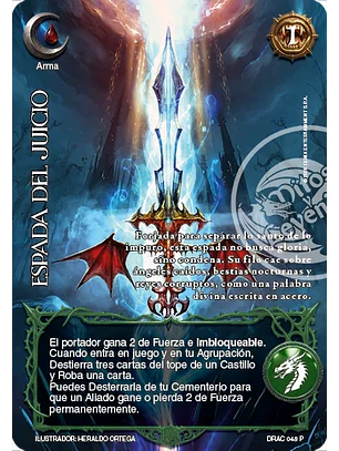 Espada del Juicio (Producto Especial - Ruthven el Vampiro)