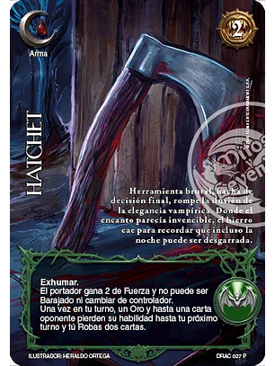 Hatchet (Producto Especial - Carmilla la Condesa)